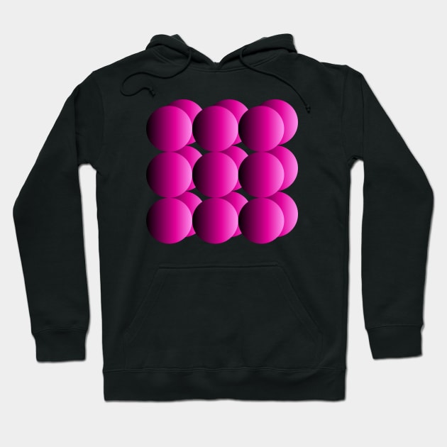 Fluorescent Spheres | Gradient Neon Pink Hoodie by 1001Kites